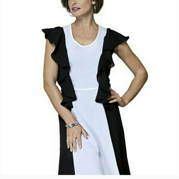 🆕Colorblock Ruffle Dress 18W - Picture 2 of 9